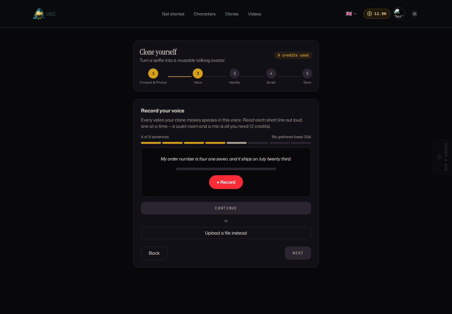Record your voice